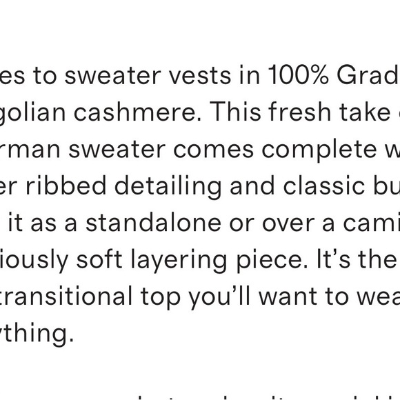 Quince Beige Mongolian Cashmere Sweater Vest - Picture 7 of 8